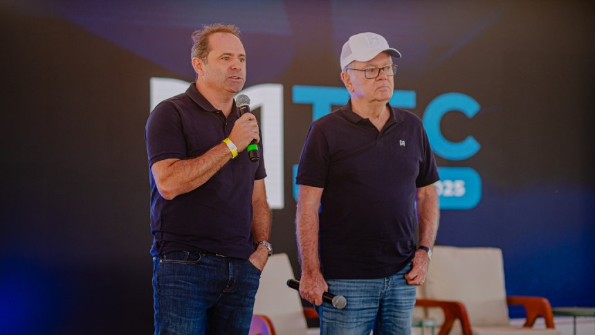 Gilmar Meneghini e Gilberto Goellner durante a G.A.TEC